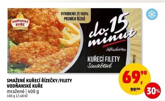 Řízek kuřecí smažený mražený Vodňanské kuře