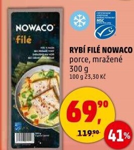 Rybí filé mražené Nowaco