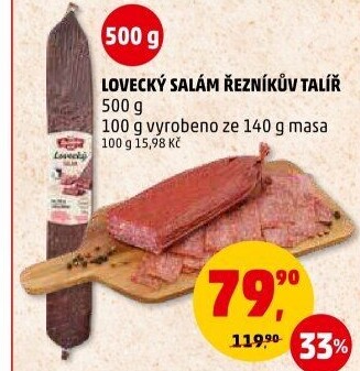 Salám lovecký Řezníkův talíř