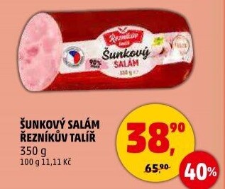 Salám šunkový Řezníkův talíř