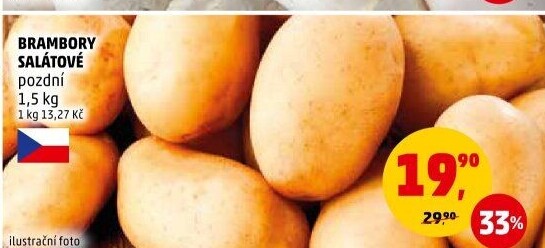Salátové brambory konzumní pozdní