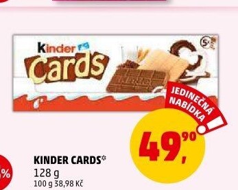 Sušenka s náplní Cards Kinder