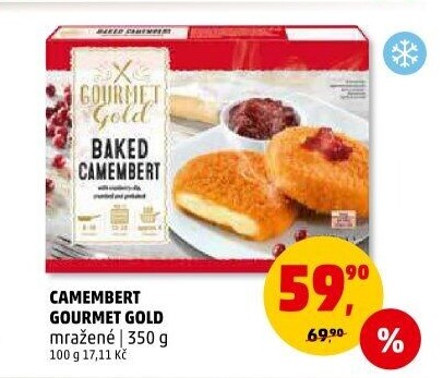Sýr Camembert smažený mražený Gourmet Gold