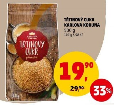 Třtinový cukr Karlova Koruna