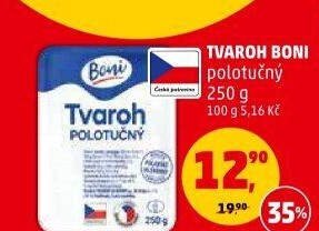 Tvaroh polotučný Boni