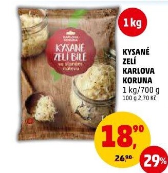 Zelí bílé kysané Karlova Koruna