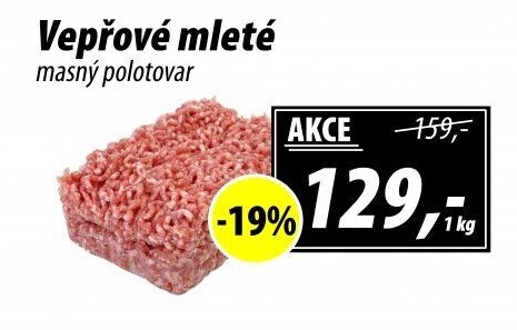 Maso mleté vepřové