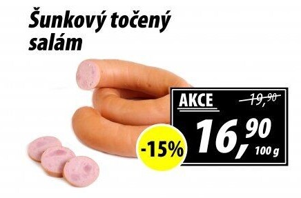 Salám šunkový točený