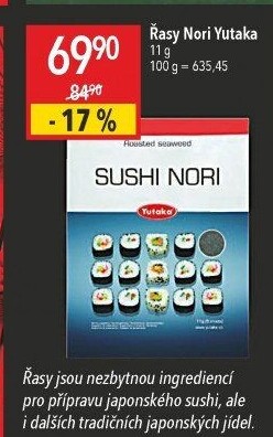 Mořské řasy Sushi Nori Yutaka