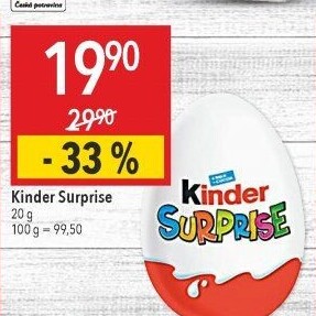 Čokoládové vajíčko s překvapením Kinder Surprise