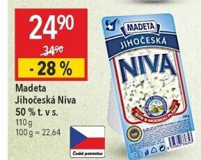 Sýr Niva Jihočeská 50% Madeta