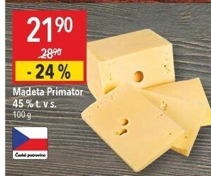 Sýr Primátor 45% Madeta
