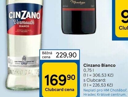 Aperitivy Cinzano