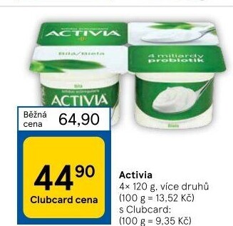 Bílý jogurt Activia Danone
