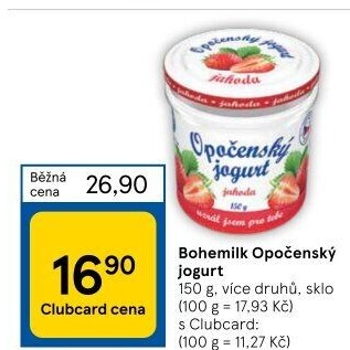 Jogurt ochucený Opočenský Bohemilk