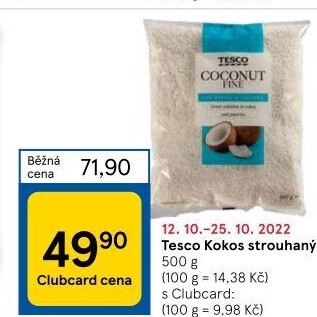 Kokos strouhaný Tesco