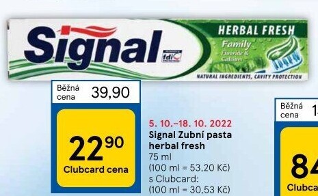 Pasta na zuby Herbal Fresh Family Signal