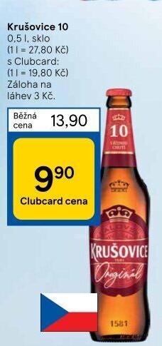 Pivo světlé výčepní Originál Královská 10° Krušovice