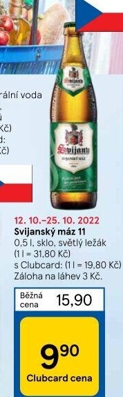 Pivo světlý ležák 11° Svijanský Máz Svijany