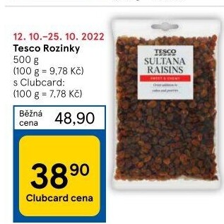 Rozinky Tesco