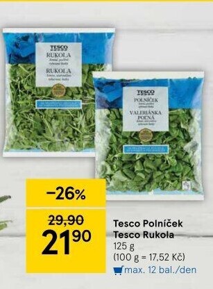 Salát polníček Tesco