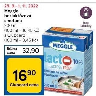 Smetana na vaření bez laktózy Meggle