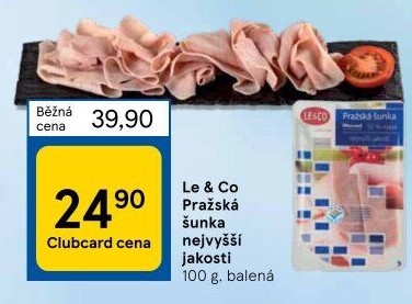 Šunka pražská nejvyšší jakosti LE&amp