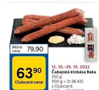 Čabajská klobása Baka Csabahús