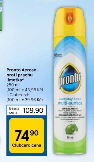 Čistič proti prachu ve spreji Pronto