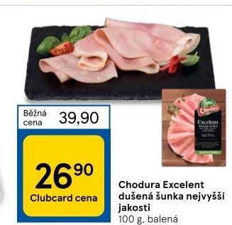 Dušená šunka nejvyšší jakosti Excelent Beskydské uzeniny Chodura
