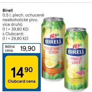 Nealkoholické pivo ochucené Birell