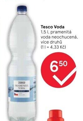 Přírodní voda Tesco