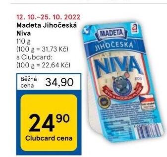 Sýr Niva Jihočeská 50% Madeta
