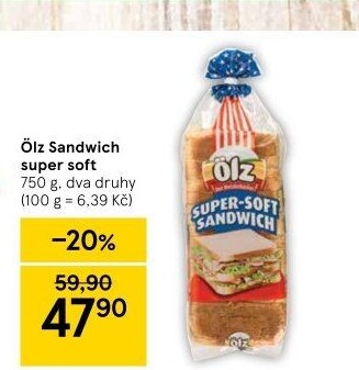 Toustový chléb Sandwich Soft Ölz