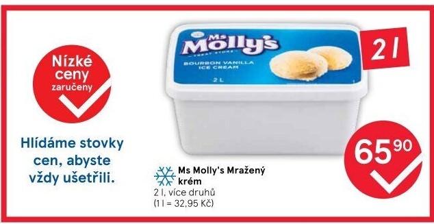 Zmrzlina ve vaničce Ms Molly'