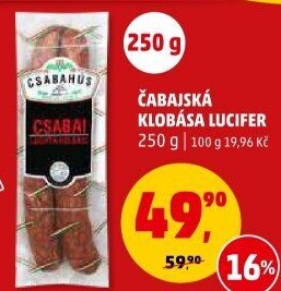 Čabajská klobása Lucifer Csabahús
