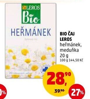 Čaj bylinný bio Leros