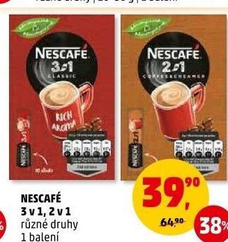 Instantní káva porcovaná 3v1 Nescafé