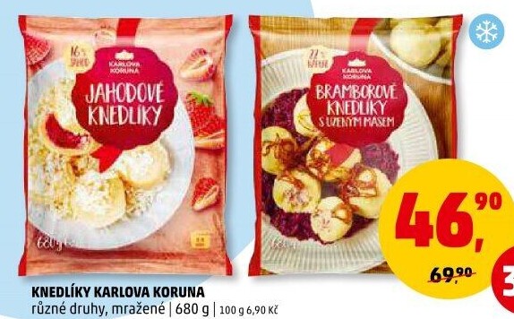 Knedlíky mražené Karlova Koruna