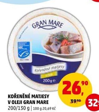 Matjesy kořeněné v oleji Gran Mare