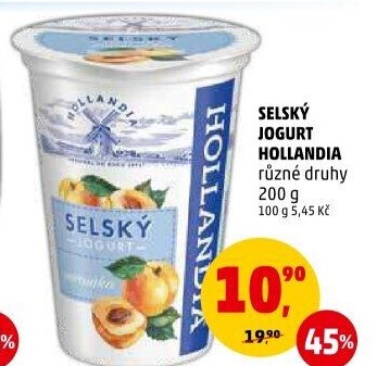 Ochucený jogurt selský Hollandia
