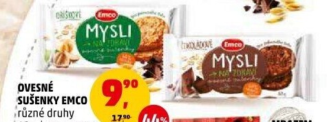 Ovesné sušenky Mysli na zdraví Emco