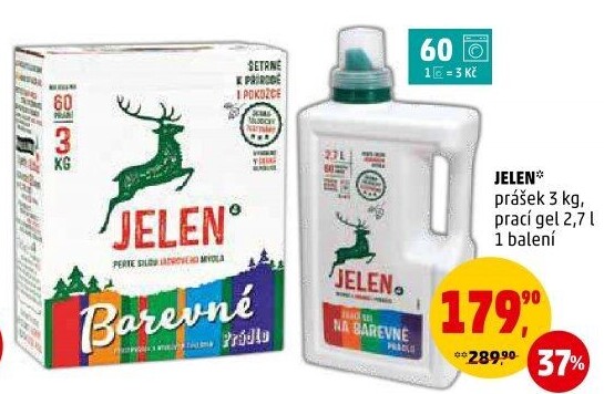 Prací prášek mýdlový Jelen