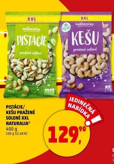 Pražené pistácie Naturalia