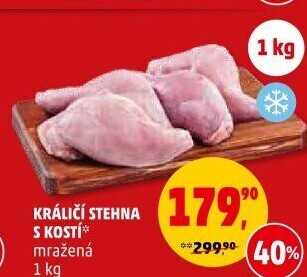 Stehna králičí s kostí mražená