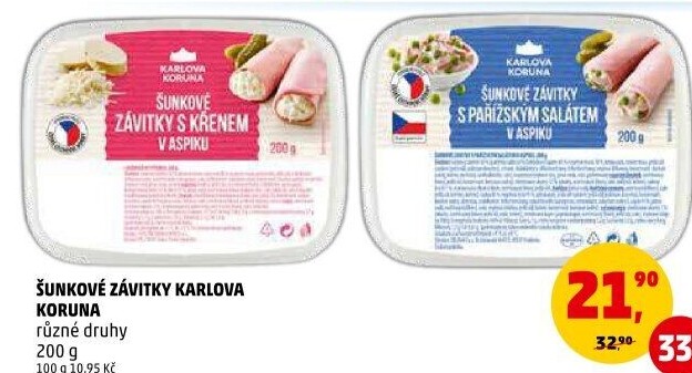 Šunkový závitek v aspiku Karlova Koruna