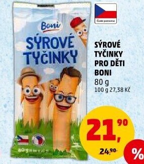 Sýrové tyčinky pro děti Boni