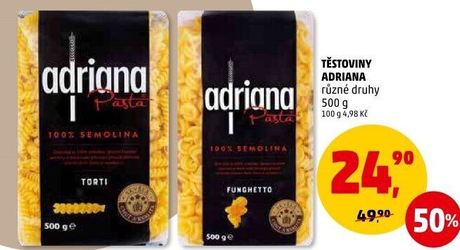 Těstoviny semolinové Adriana