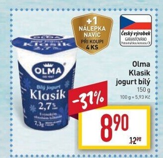 Bílý jogurt Klasik Olma