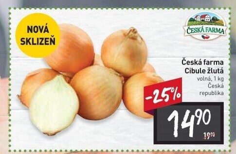 Cibule žlutá Česká Farma